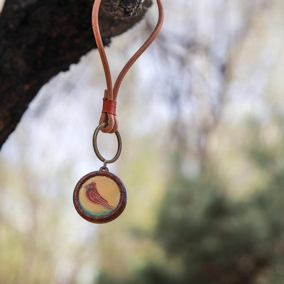 Male Cardinal Keychain