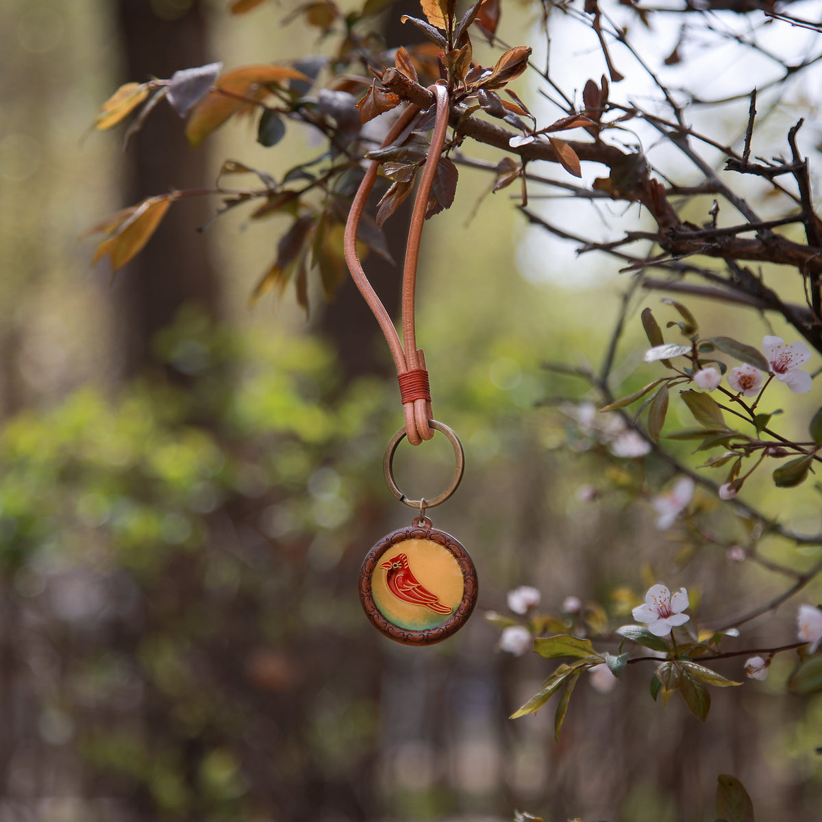 Male Cardinal Keychain