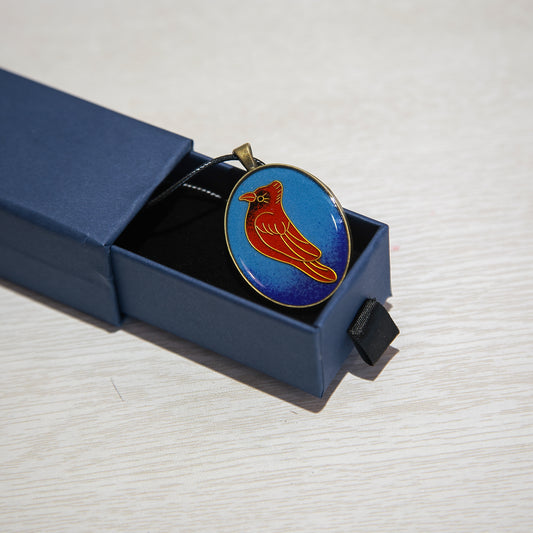Male Cardinal Necklace