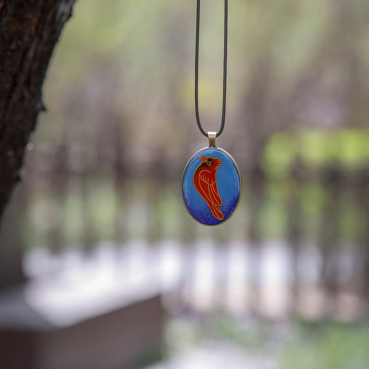 Male Cardinal Necklace